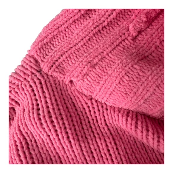 Aerie Sunset Chenille Pink Turtleneck Oversized Chunky‎ Sweater Womens Medium - Picture 10 of 10
